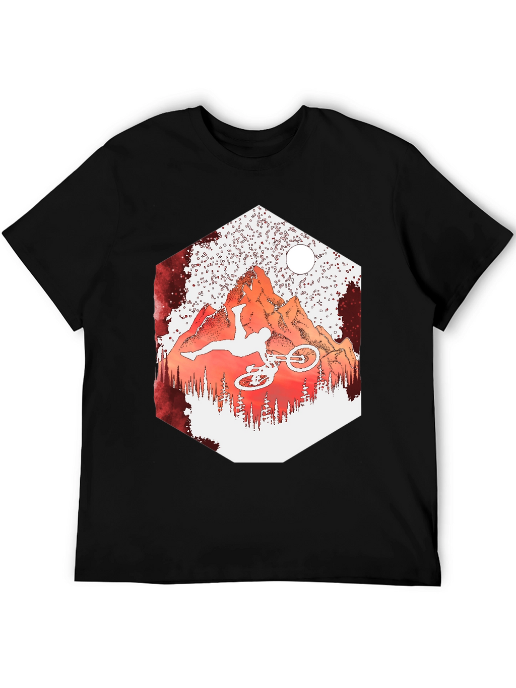 Mountain Biker T-Shirt - Extreme Sports Design