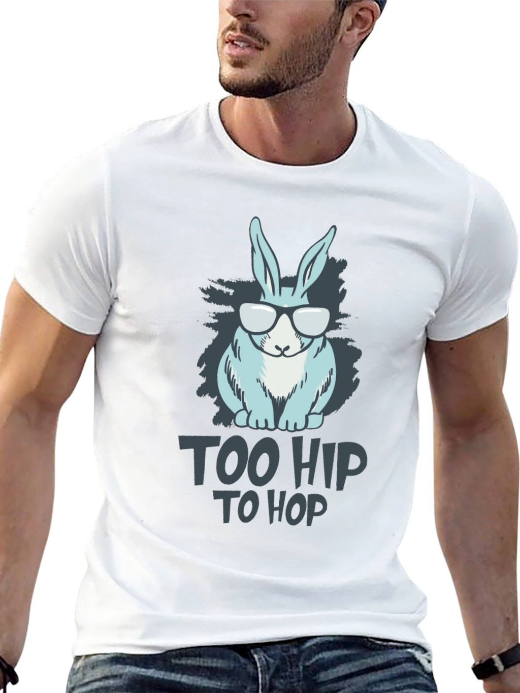 Too Hip To Hop Bunny Graphic Tee