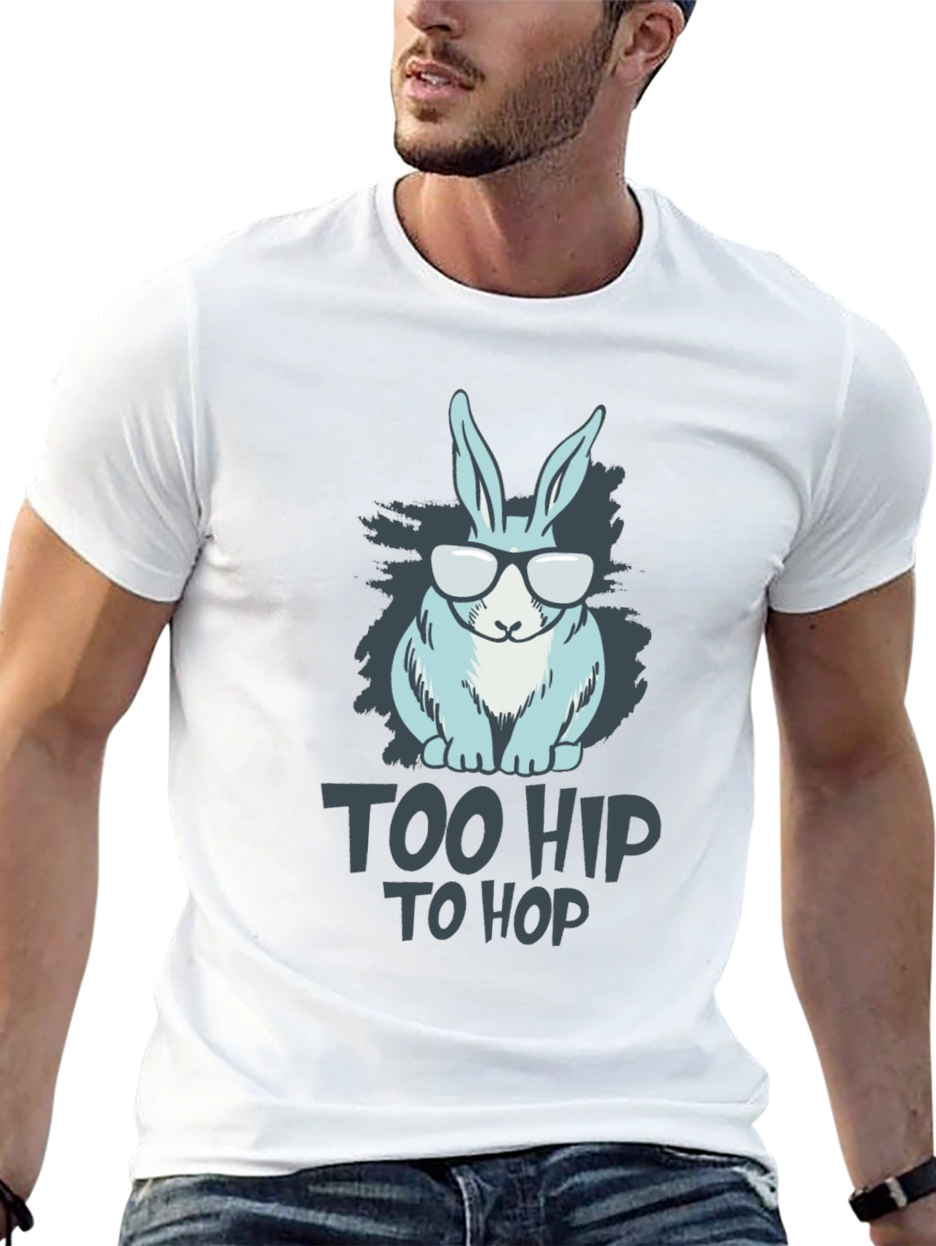 Too Hip To Hop Bunny Graphic Tee