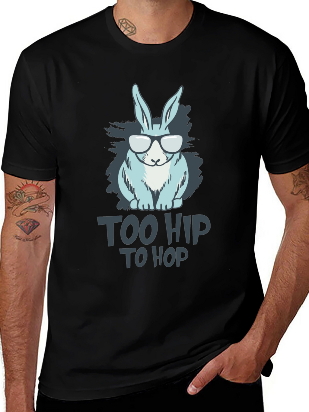Too Hip To Hop Bunny Graphic Tee
