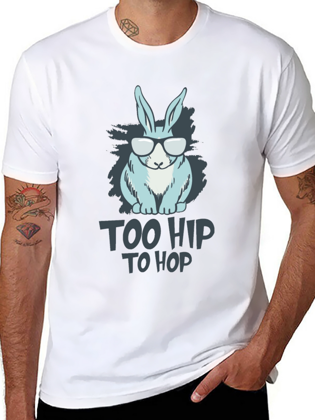 Too Hip To Hop Bunny Graphic Tee