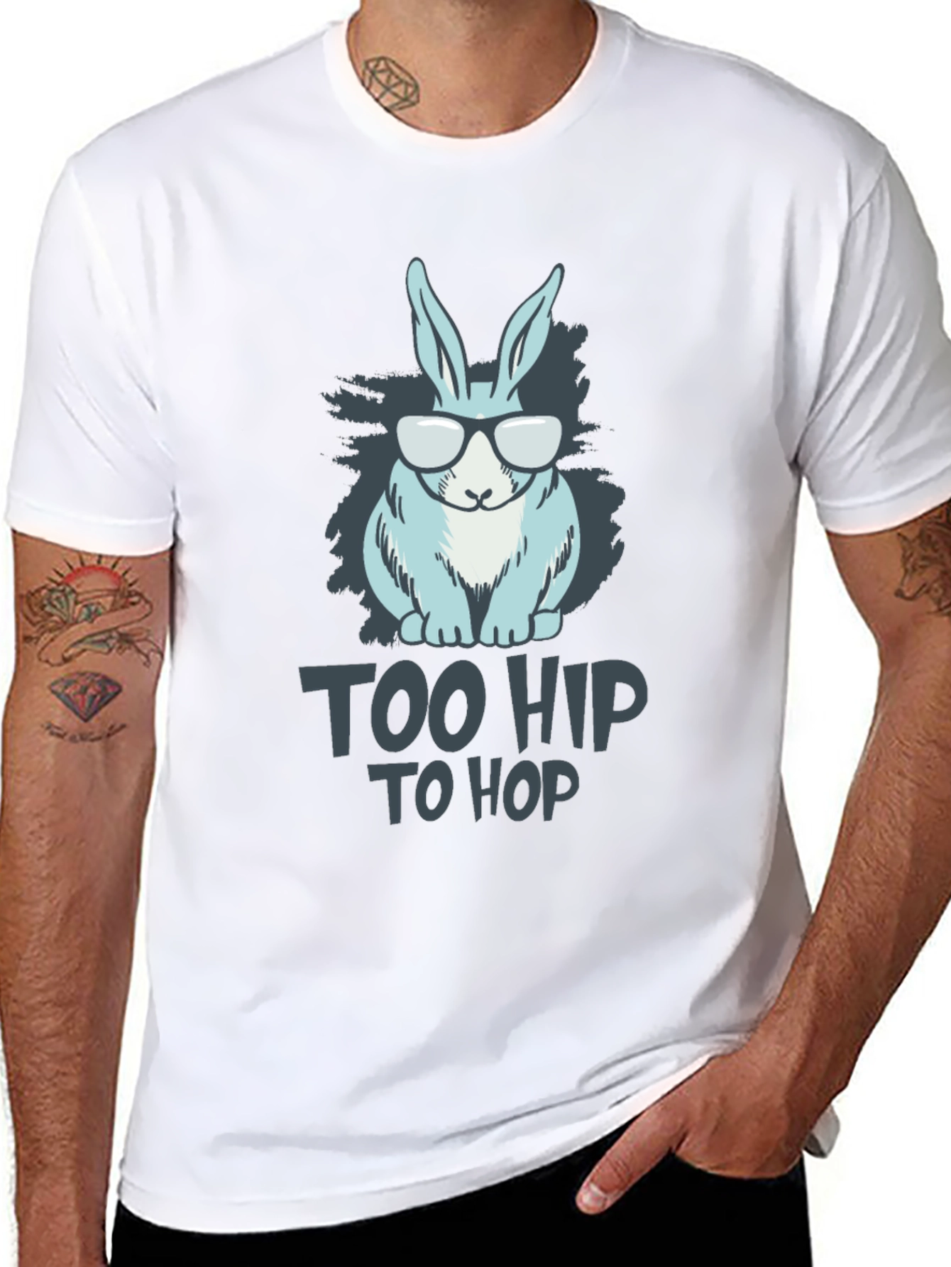 Too Hip To Hop Bunny Graphic Tee