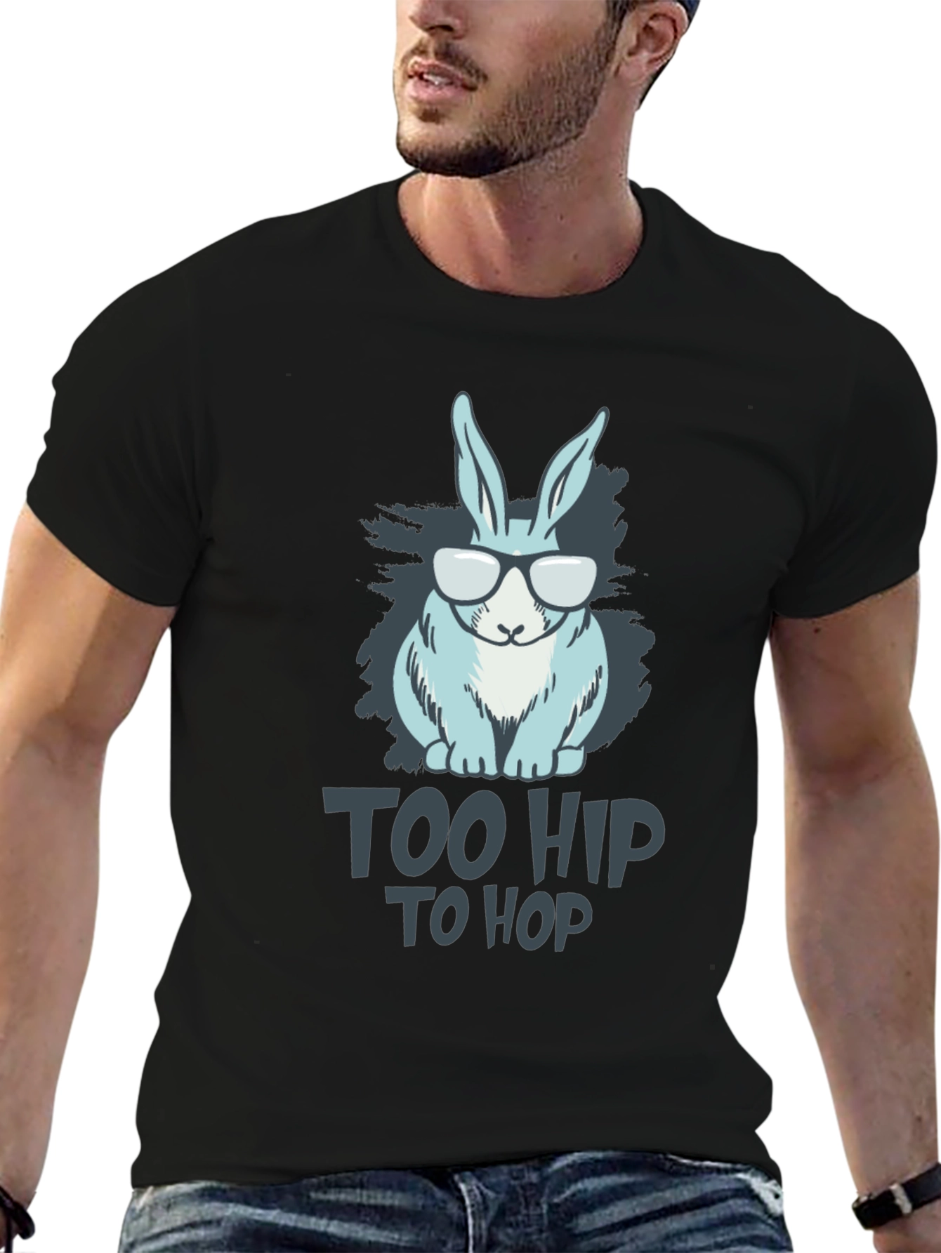 Too Hip To Hop Bunny Graphic Tee