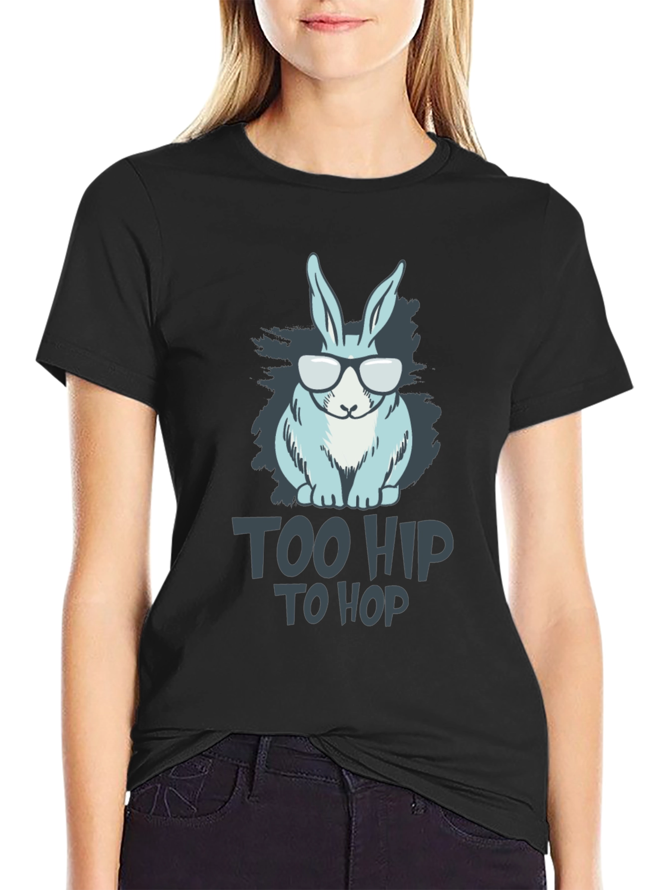 Too Hip To Hop Bunny Graphic Tee