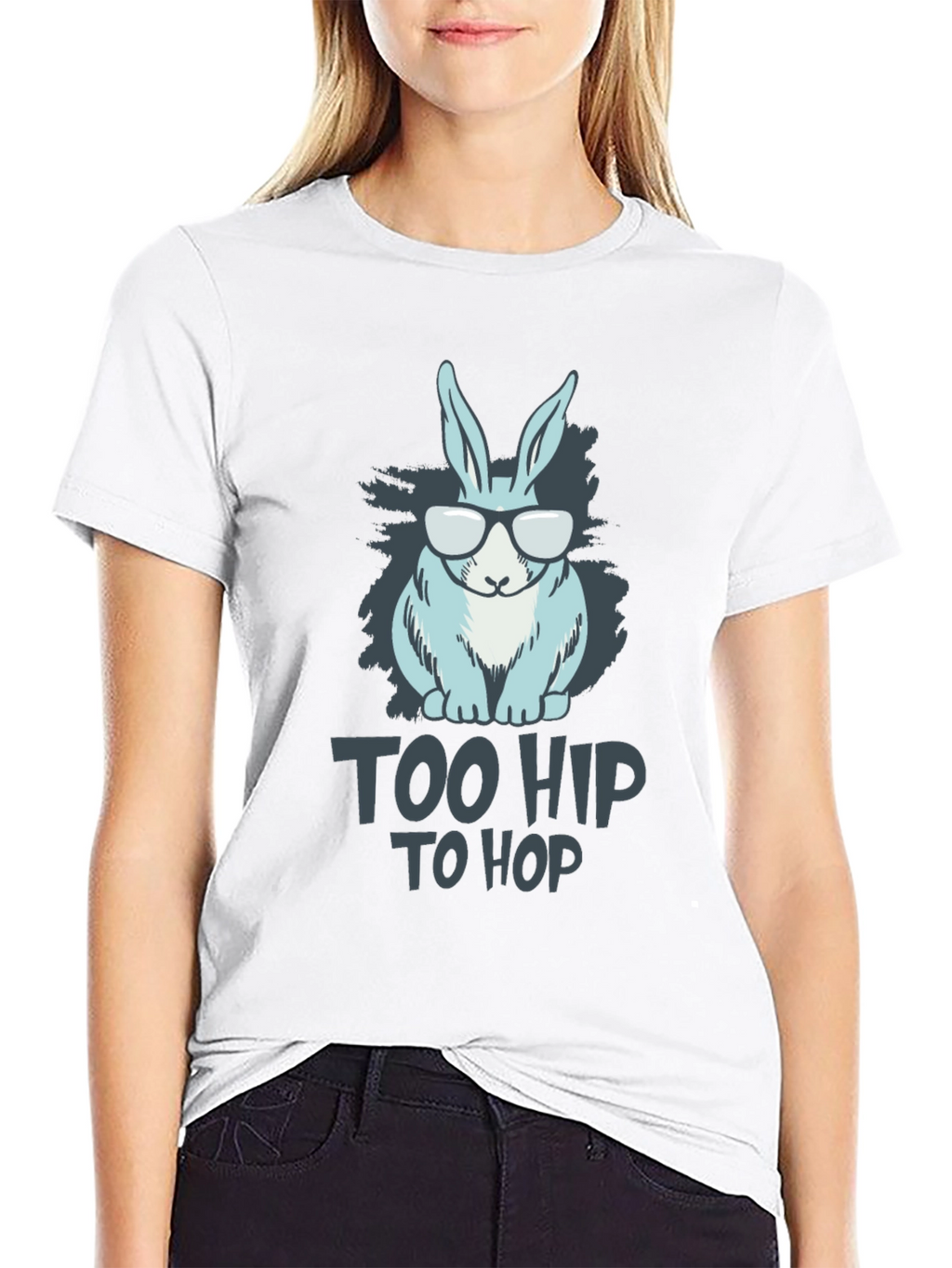 Too Hip To Hop Bunny Graphic Tee