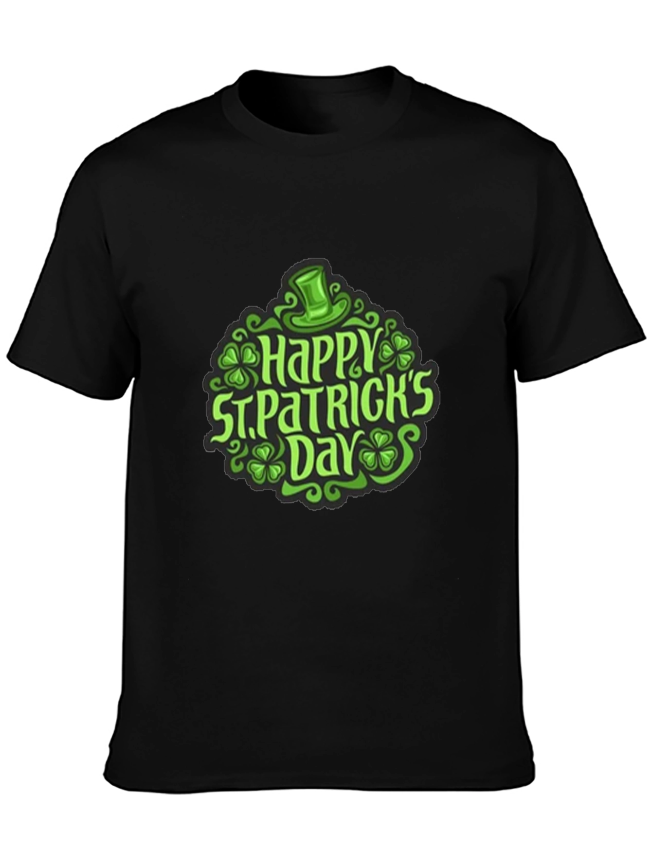 St. Patricks Day Graphic T-Shirt - Black