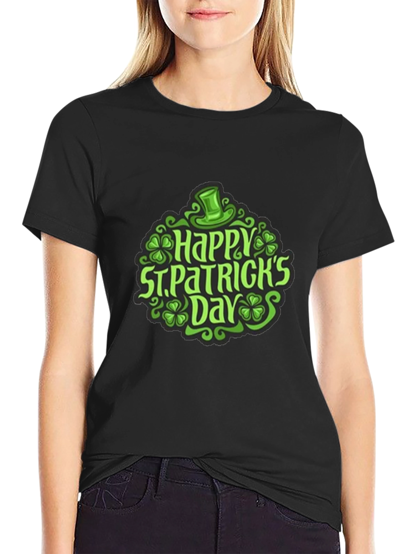 St. Patricks Day Graphic T-Shirt - Black