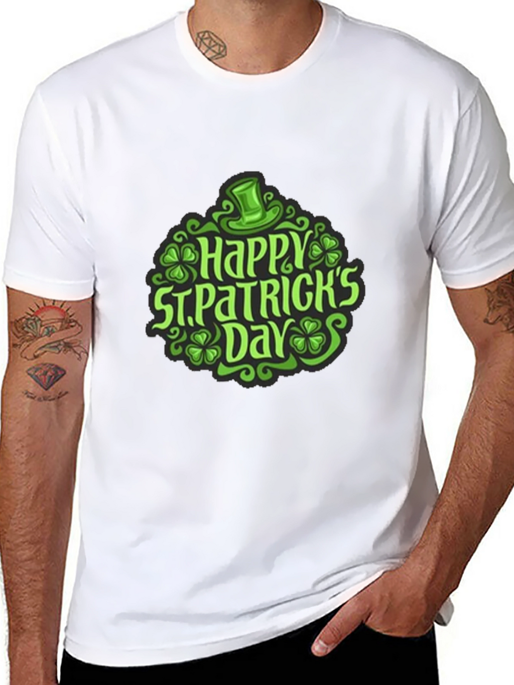 St. Patricks Day Graphic T-Shirt - Black