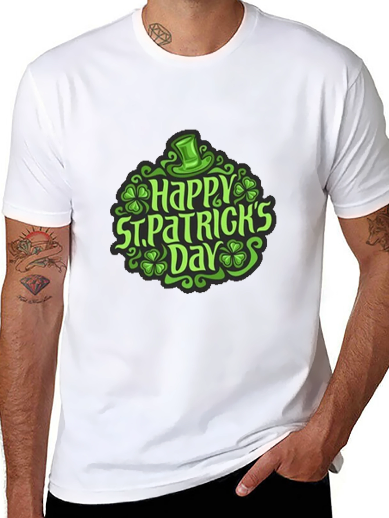 St. Patricks Day Graphic T-Shirt - Black