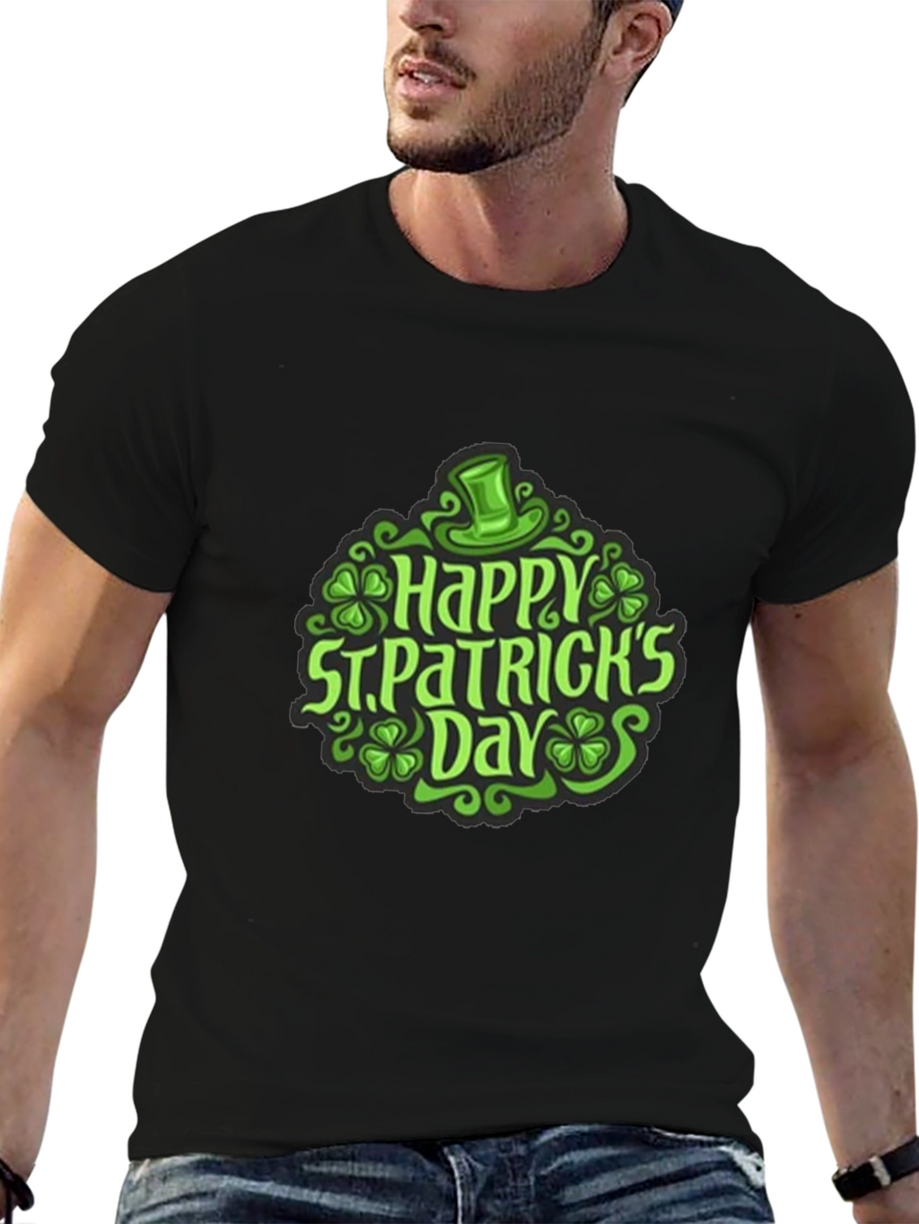 St. Patricks Day Graphic T-Shirt - Black