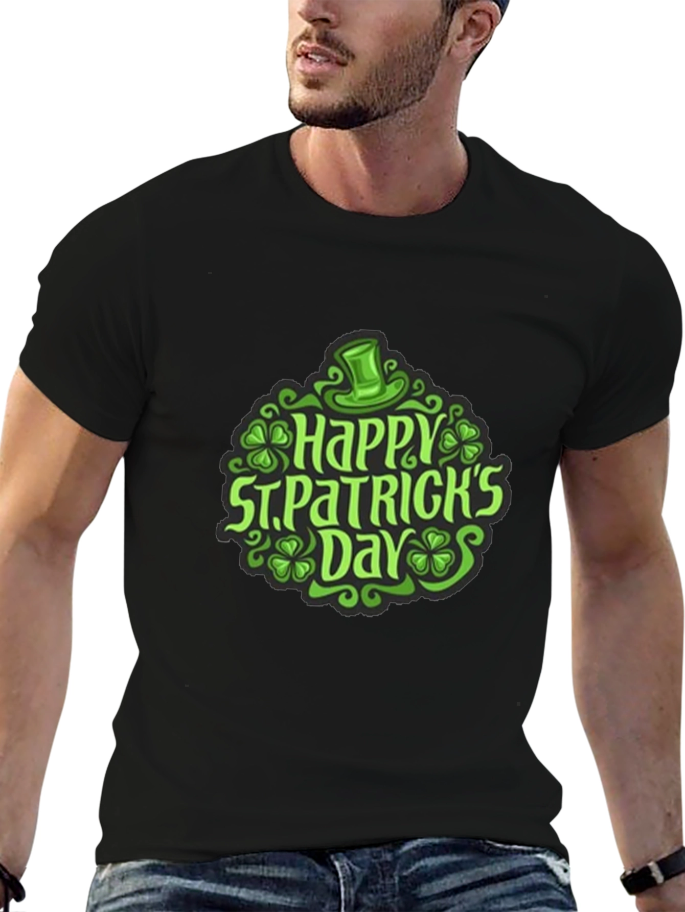 St. Patricks Day Graphic T-Shirt - Black