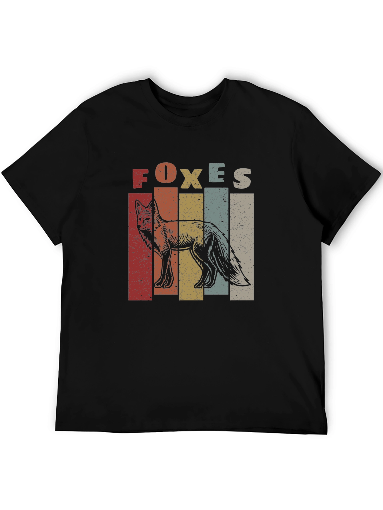 Vintage Foxes Graphic Tee - Retro Style