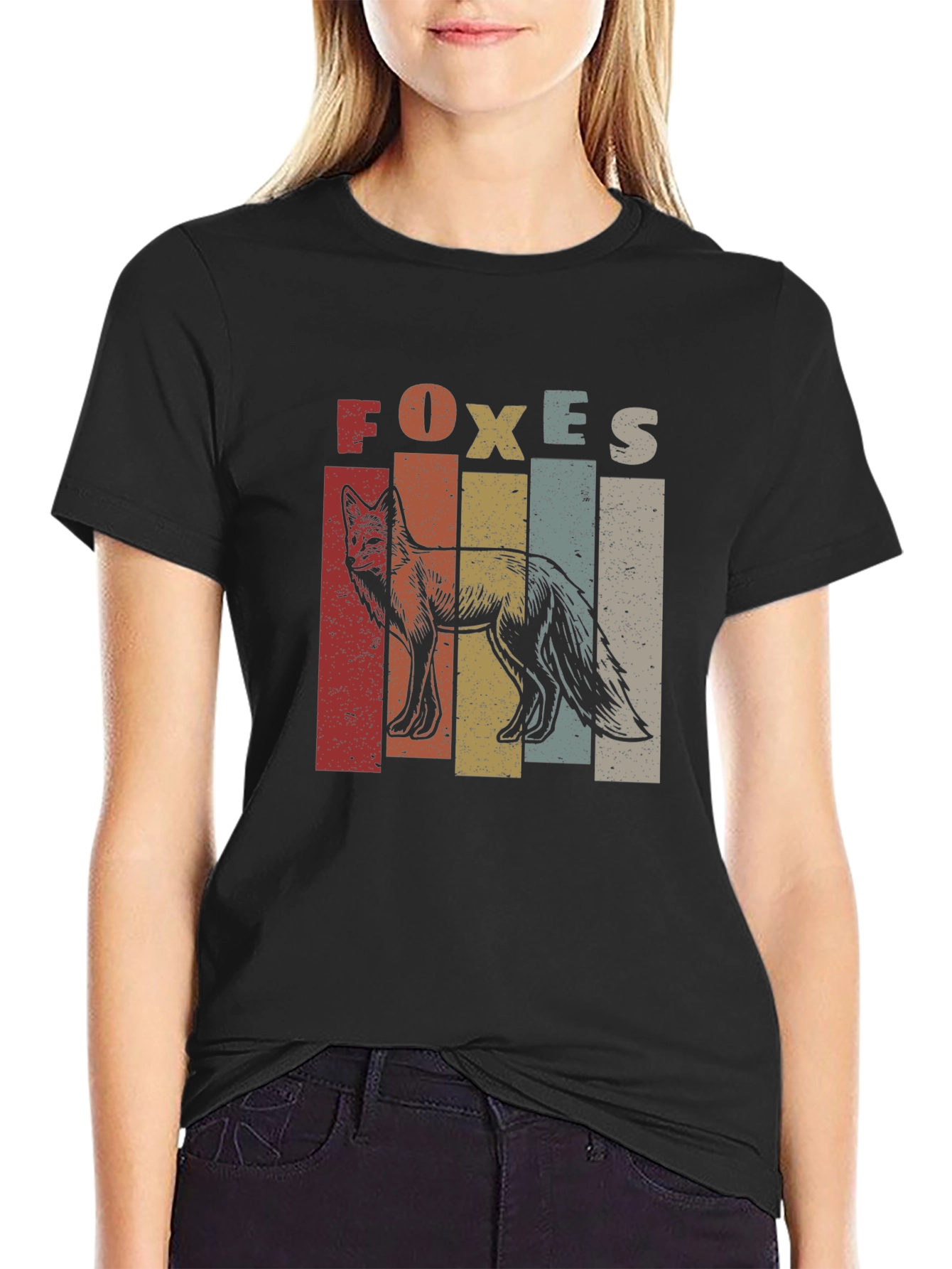 Vintage Foxes Graphic Tee - Retro Style