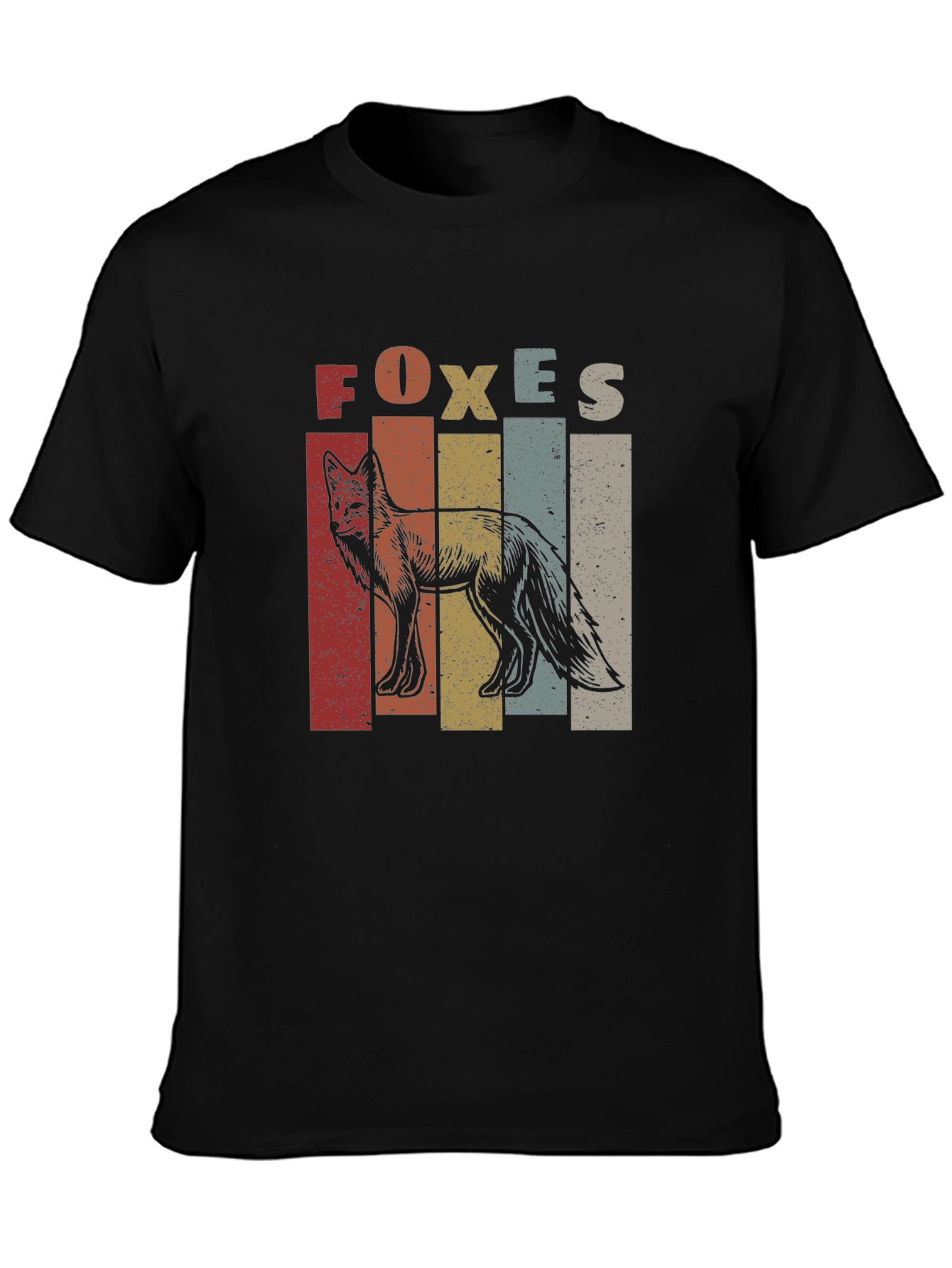 Vintage Foxes Graphic Tee - Retro Style