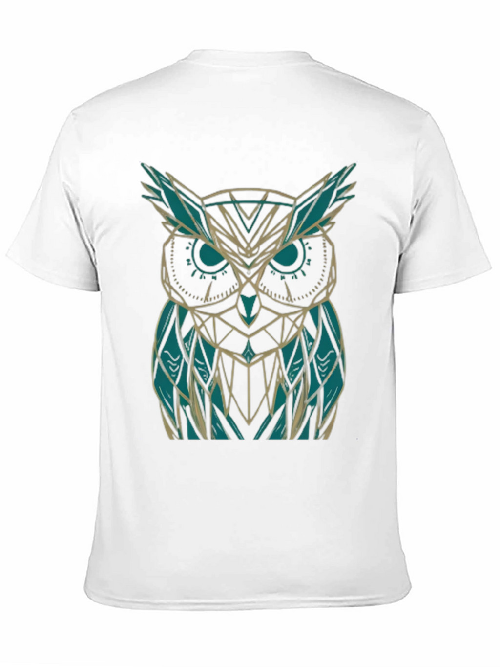 Geometric Owl Graphic Black T-Shirt