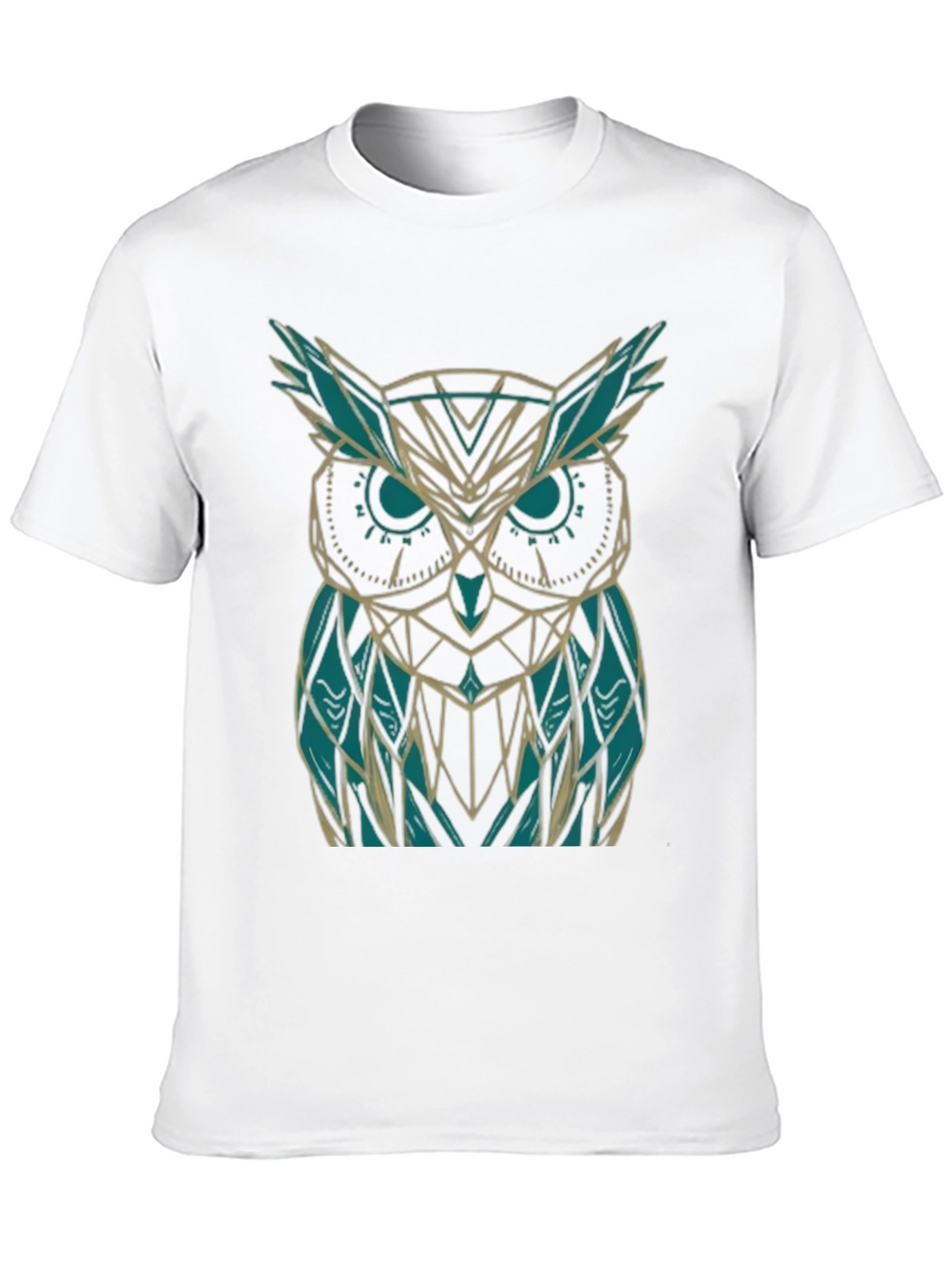 Geometric Owl Graphic Black T-Shirt
