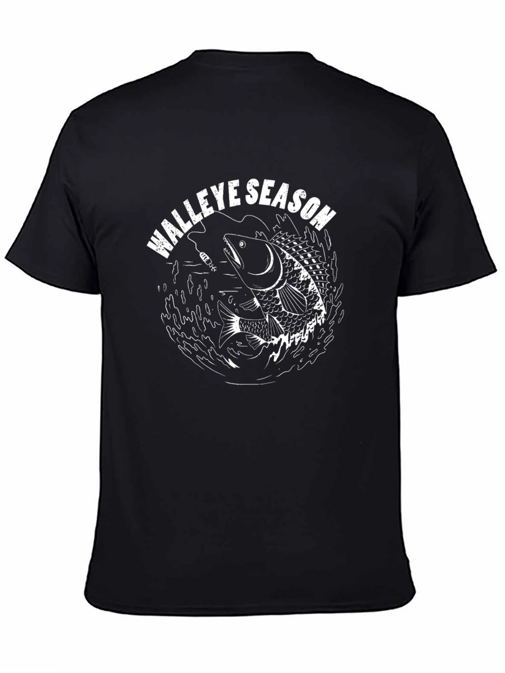 Walleye Season Graphic Tee - Black Cotton