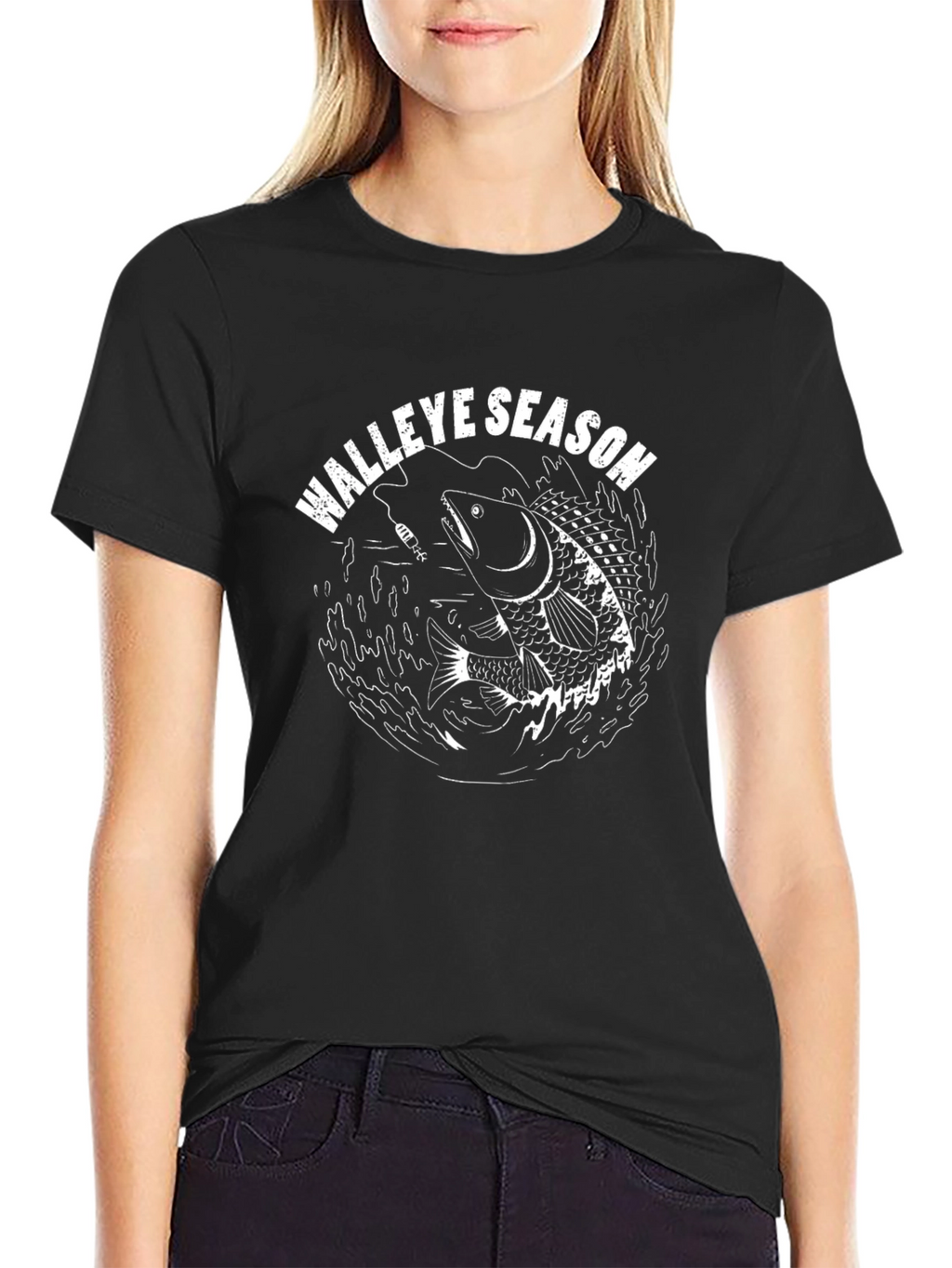Walleye Season Graphic Tee - Black Cotton