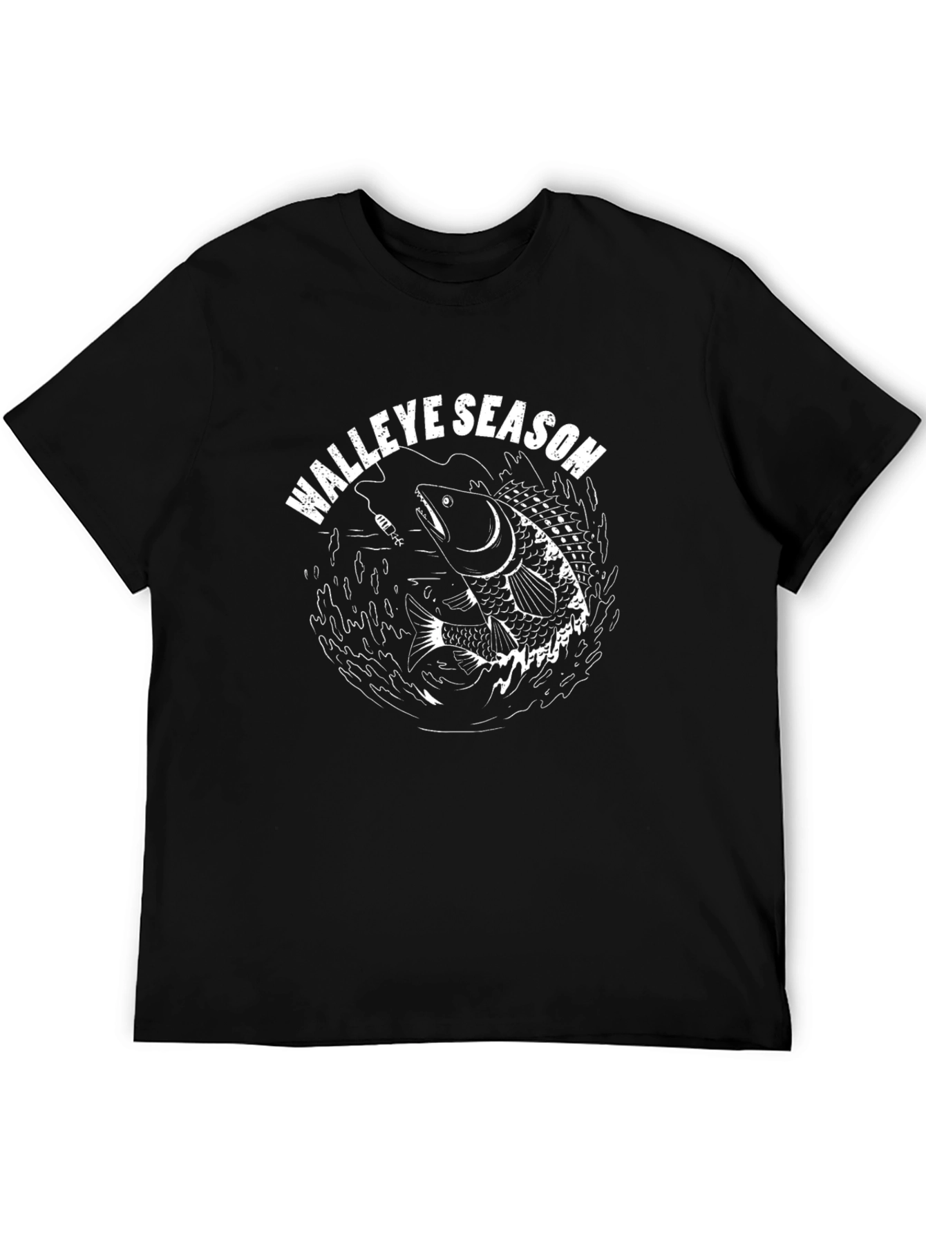 Walleye Season Graphic Tee - Black Cotton