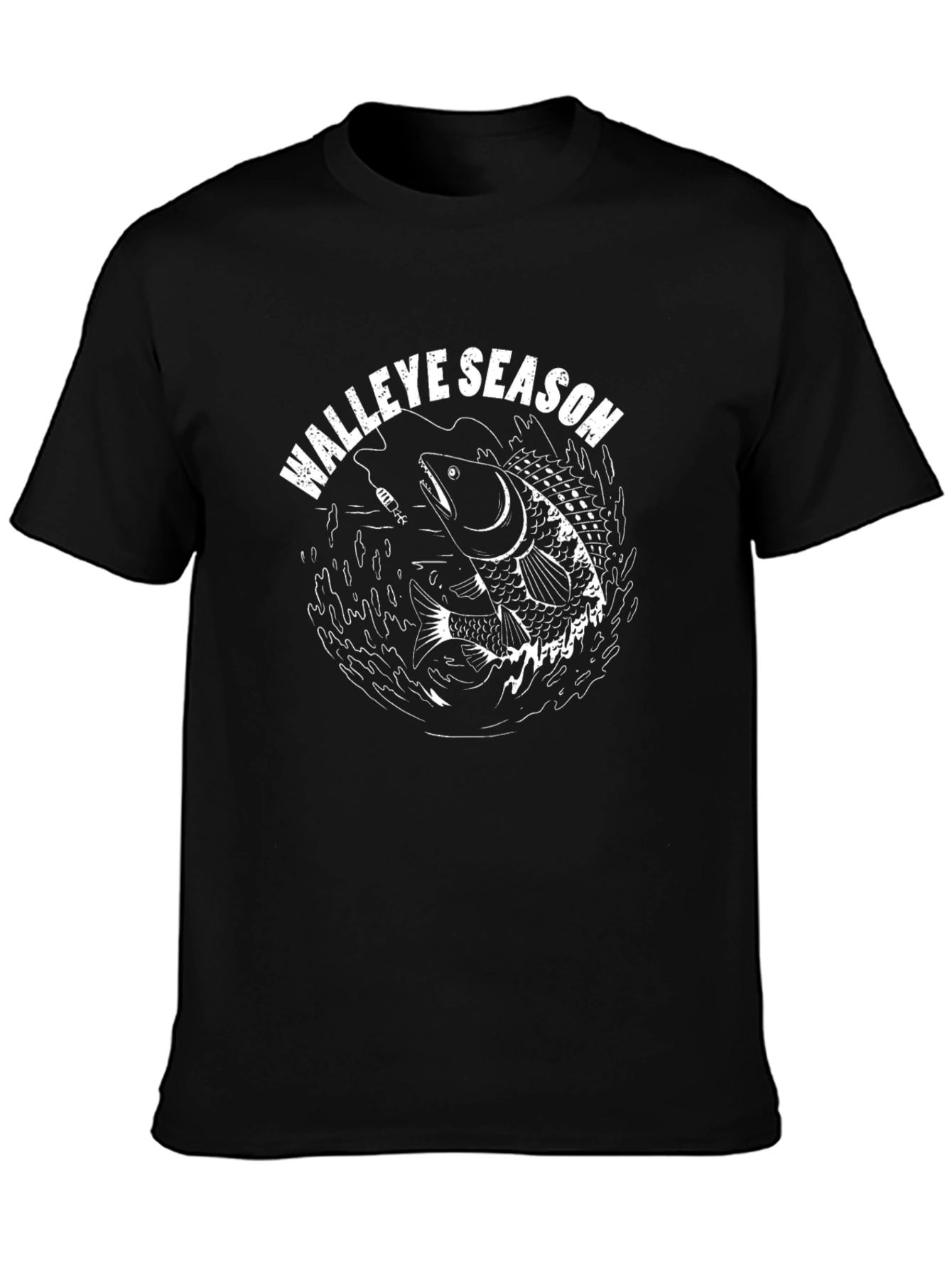 Walleye Season Graphic Tee - Black Cotton