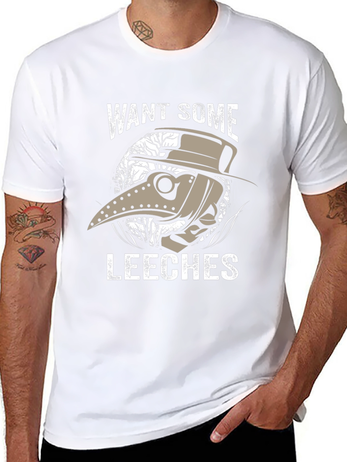 Plague Doctor Leeches T-Shirt - Unique Graphic Tee