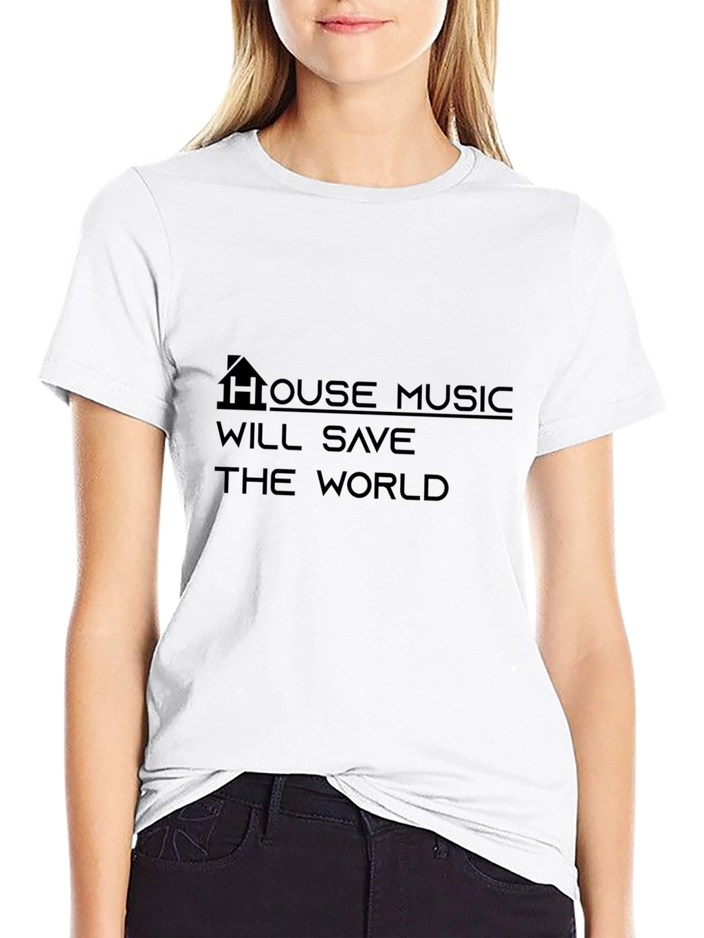 House Music Will Save the World Black T-Shirt