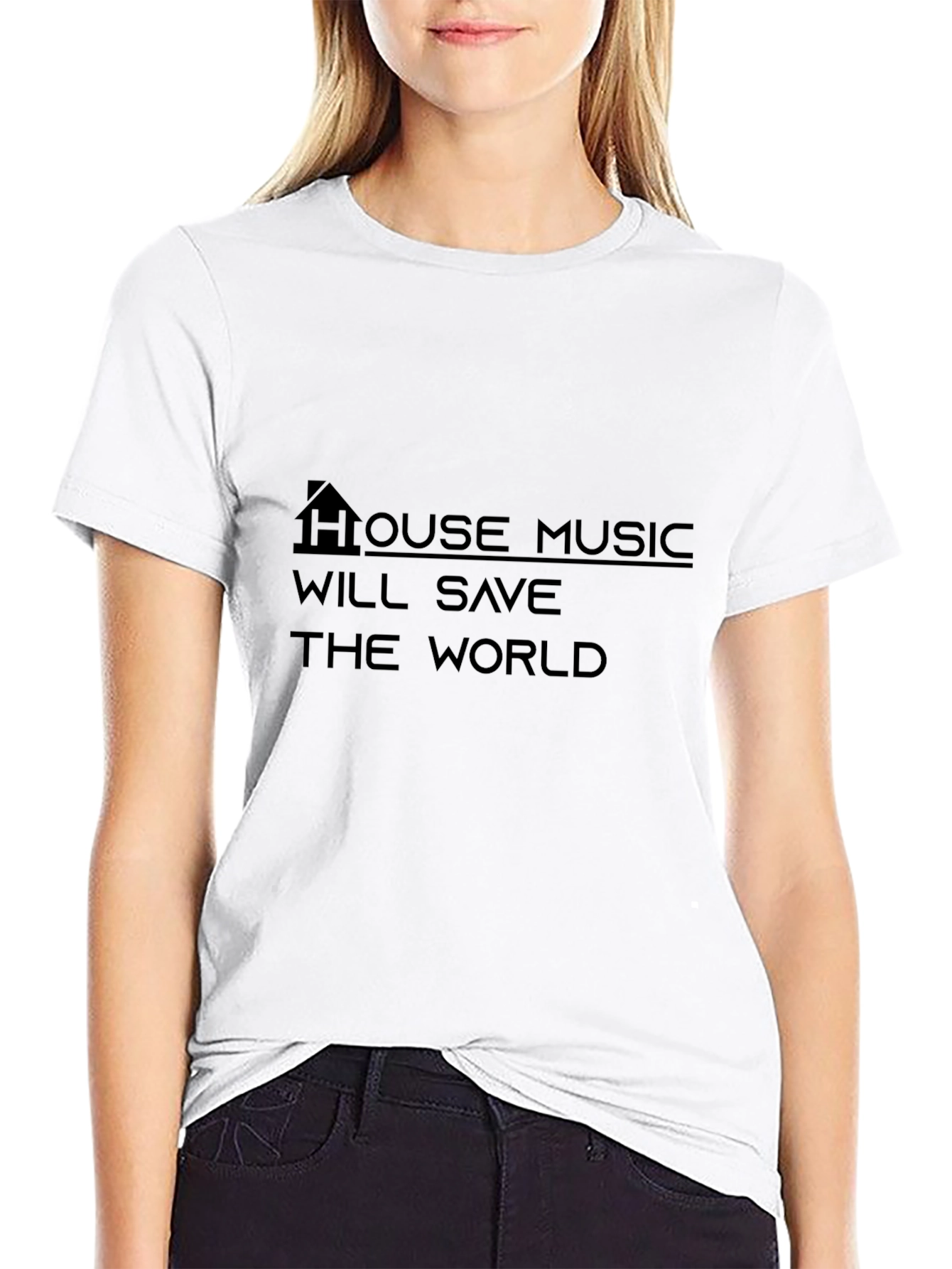 House Music Will Save the World Black T-Shirt