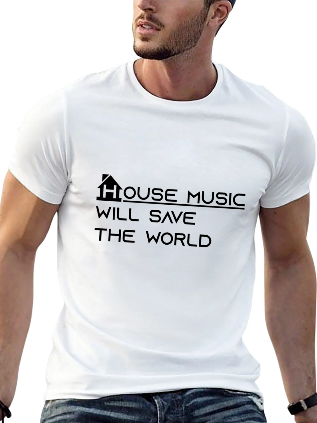 House Music Will Save the World Black T-Shirt