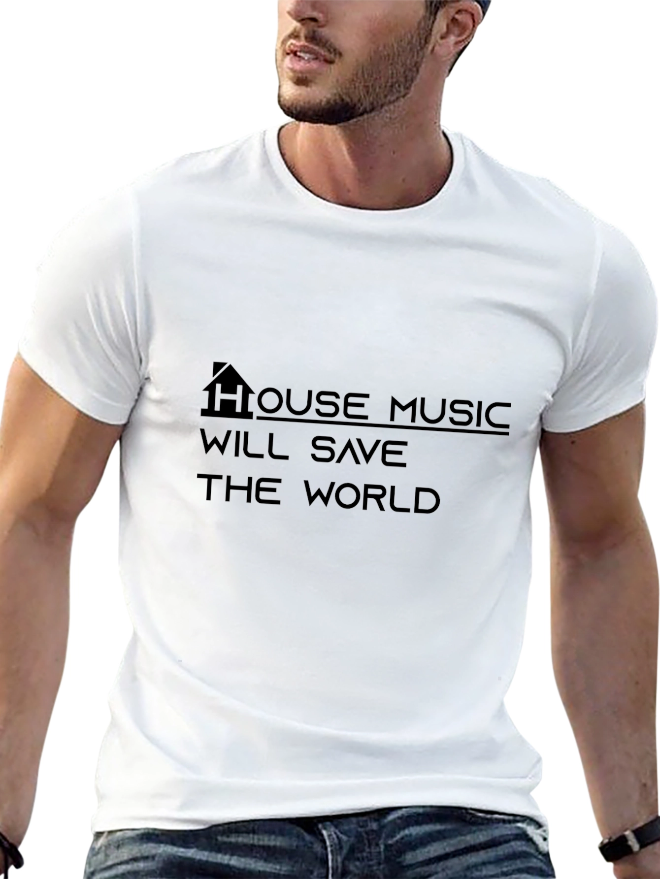 House Music Will Save the World Black T-Shirt