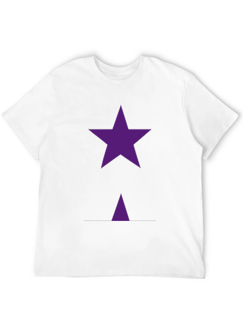 Purple Star Graphic T-Shirt - Casual Black Tee