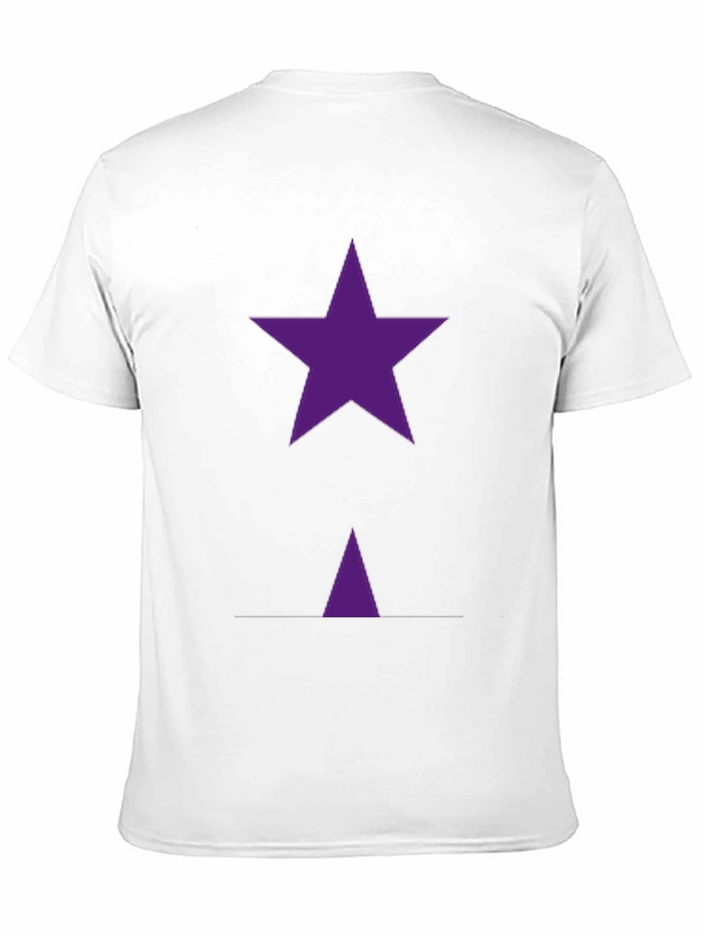 Purple Star Graphic T-Shirt - Casual Black Tee