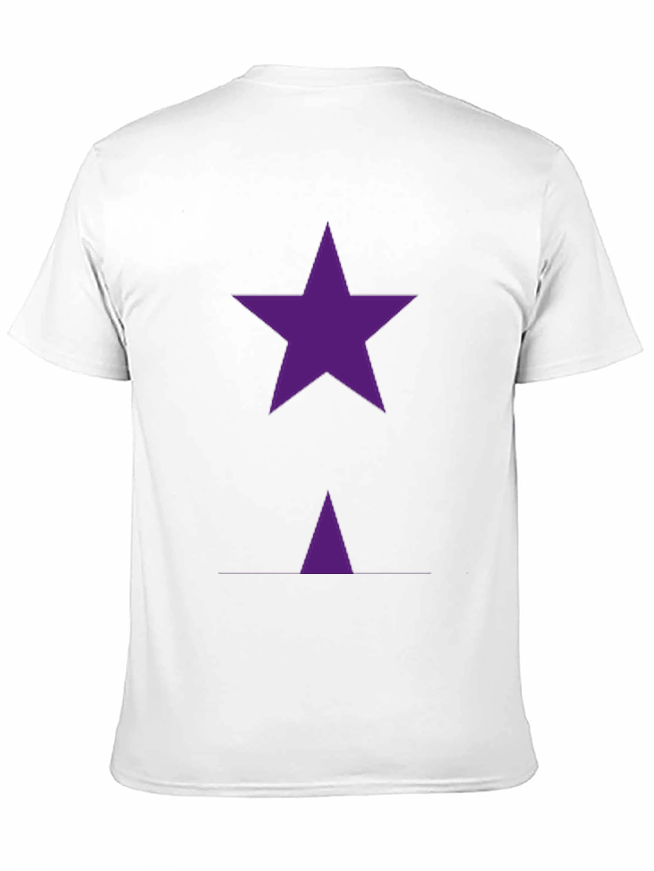 Purple Star Graphic T-Shirt - Casual Black Tee