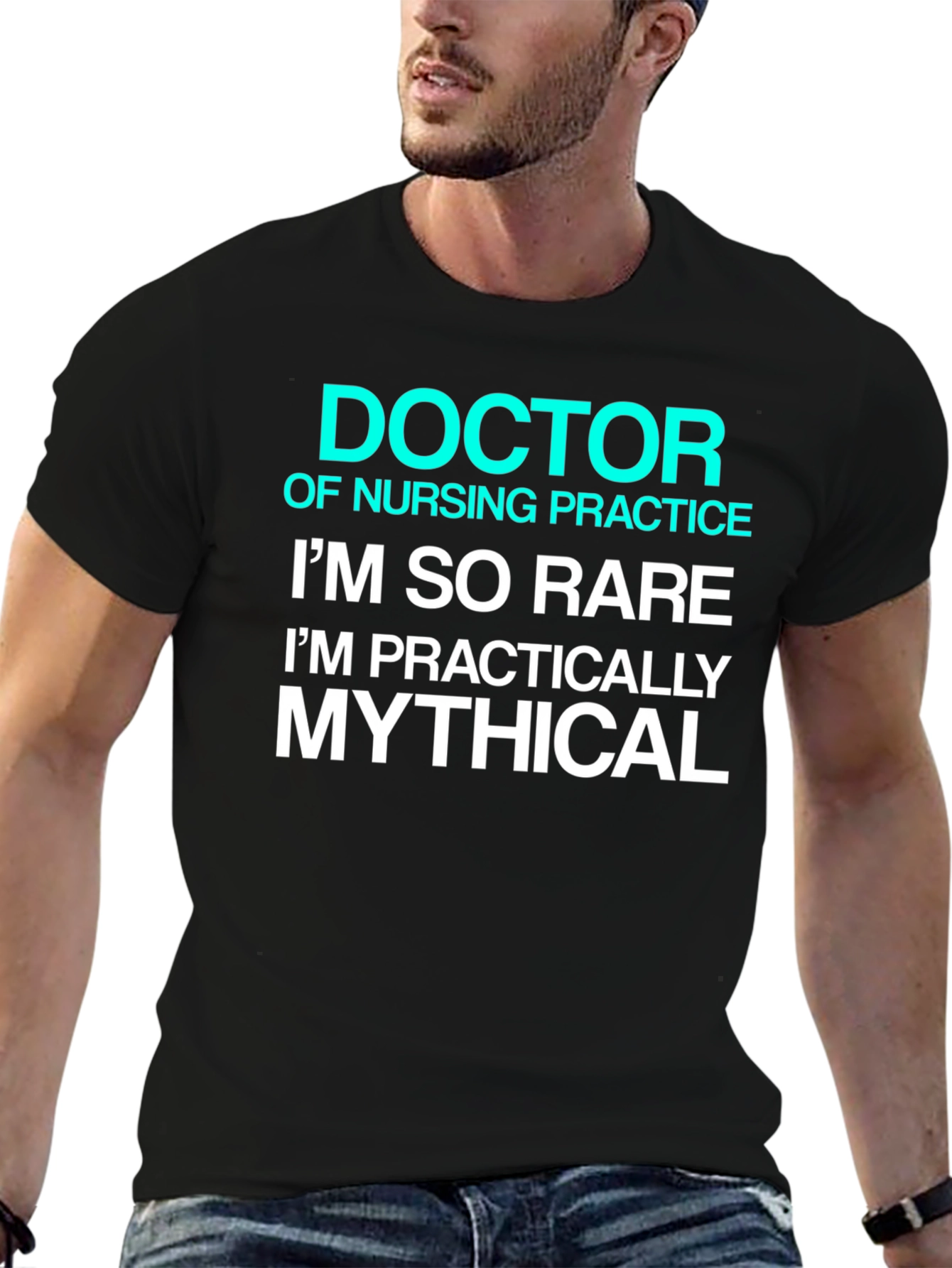 Doctor of Nursing Practice Rare Mythical Black T-Shirt