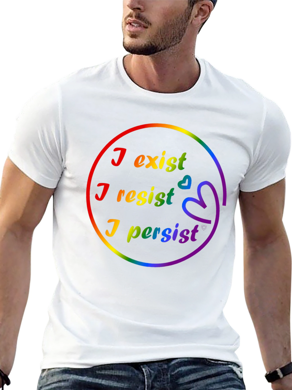 I Exist I Resist I Persist Pride LGBTQ+ T-Shirt