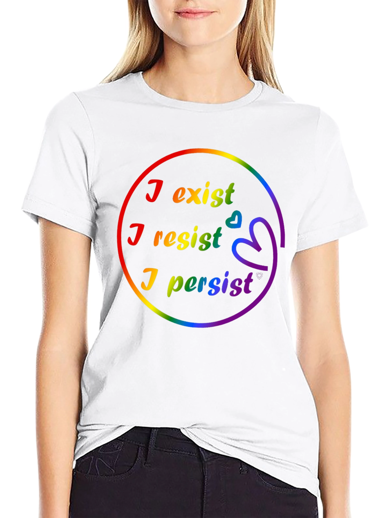 I Exist I Resist I Persist Pride LGBTQ+ T-Shirt