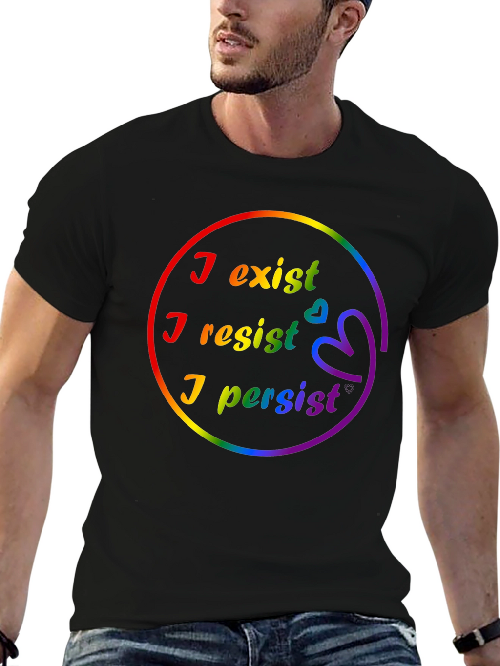 I Exist I Resist I Persist Pride LGBTQ+ T-Shirt