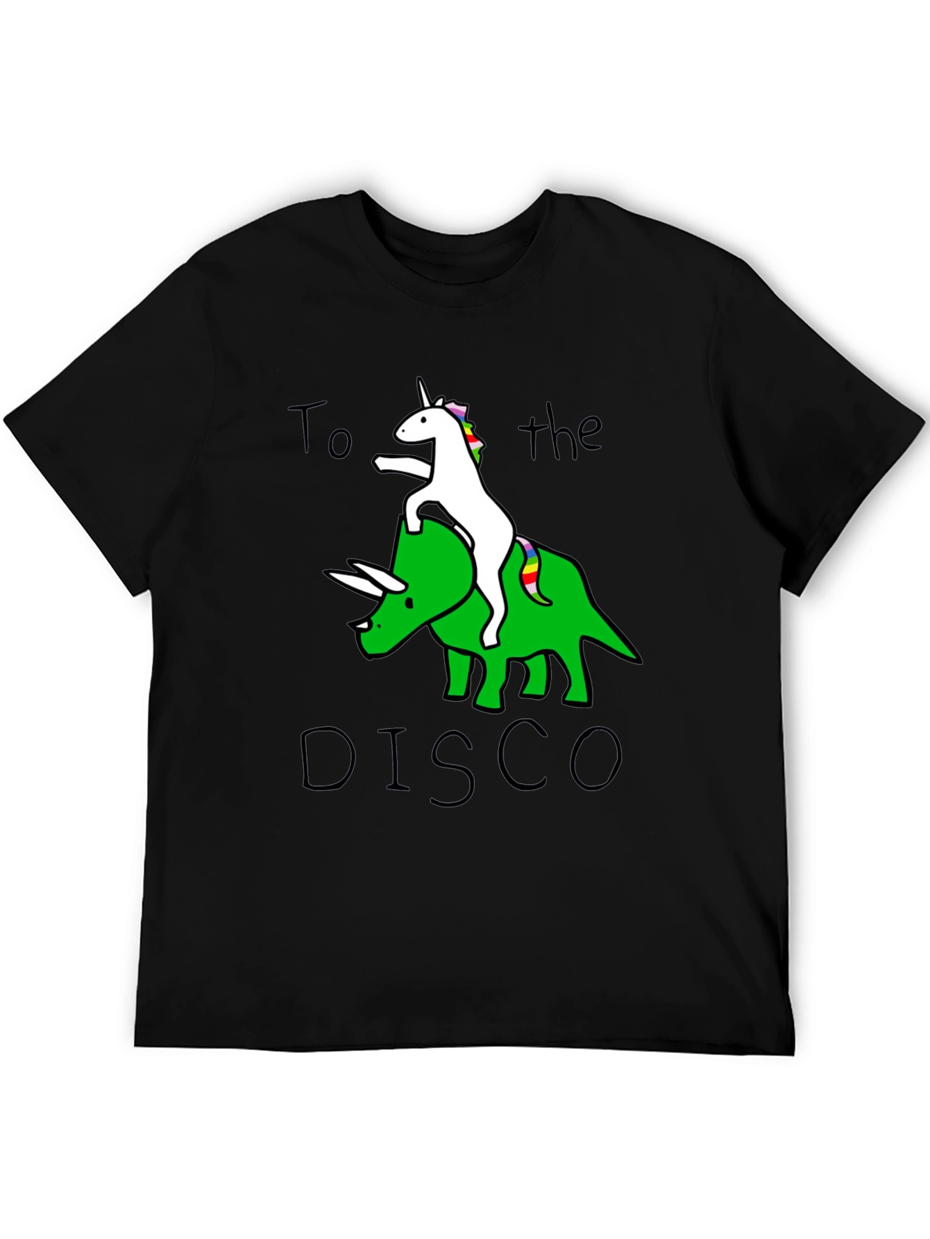 Unicorn Triceratops Disco Graphic Tee