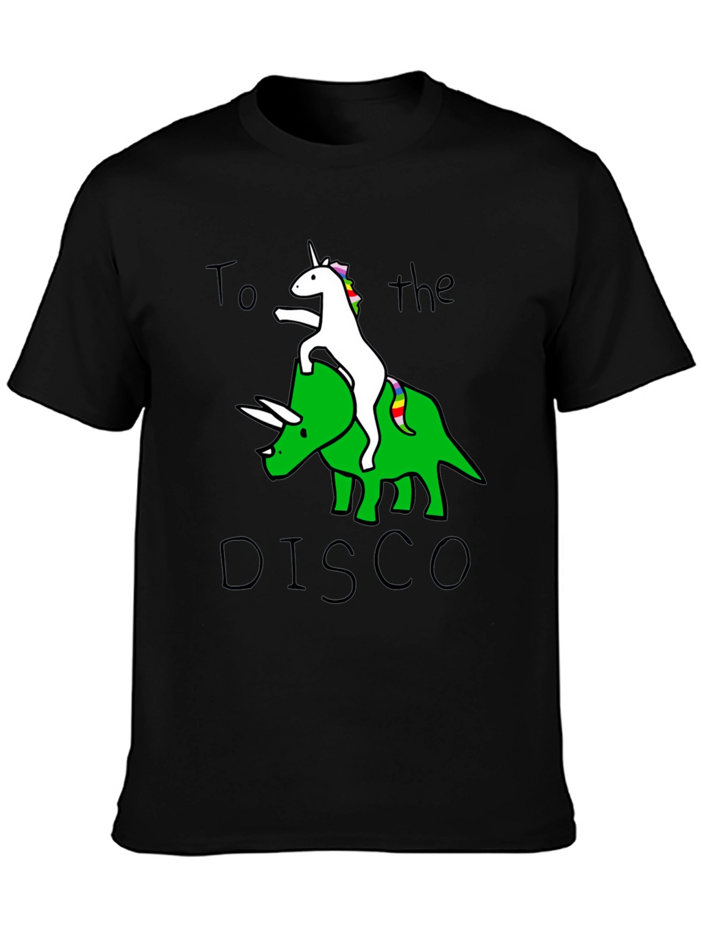 Unicorn Triceratops Disco Graphic Tee