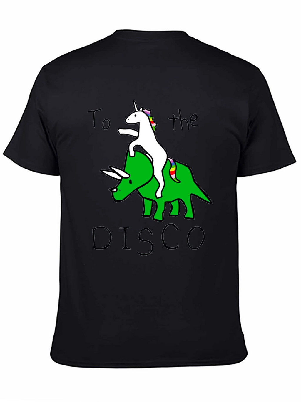 Unicorn Triceratops Disco Graphic Tee