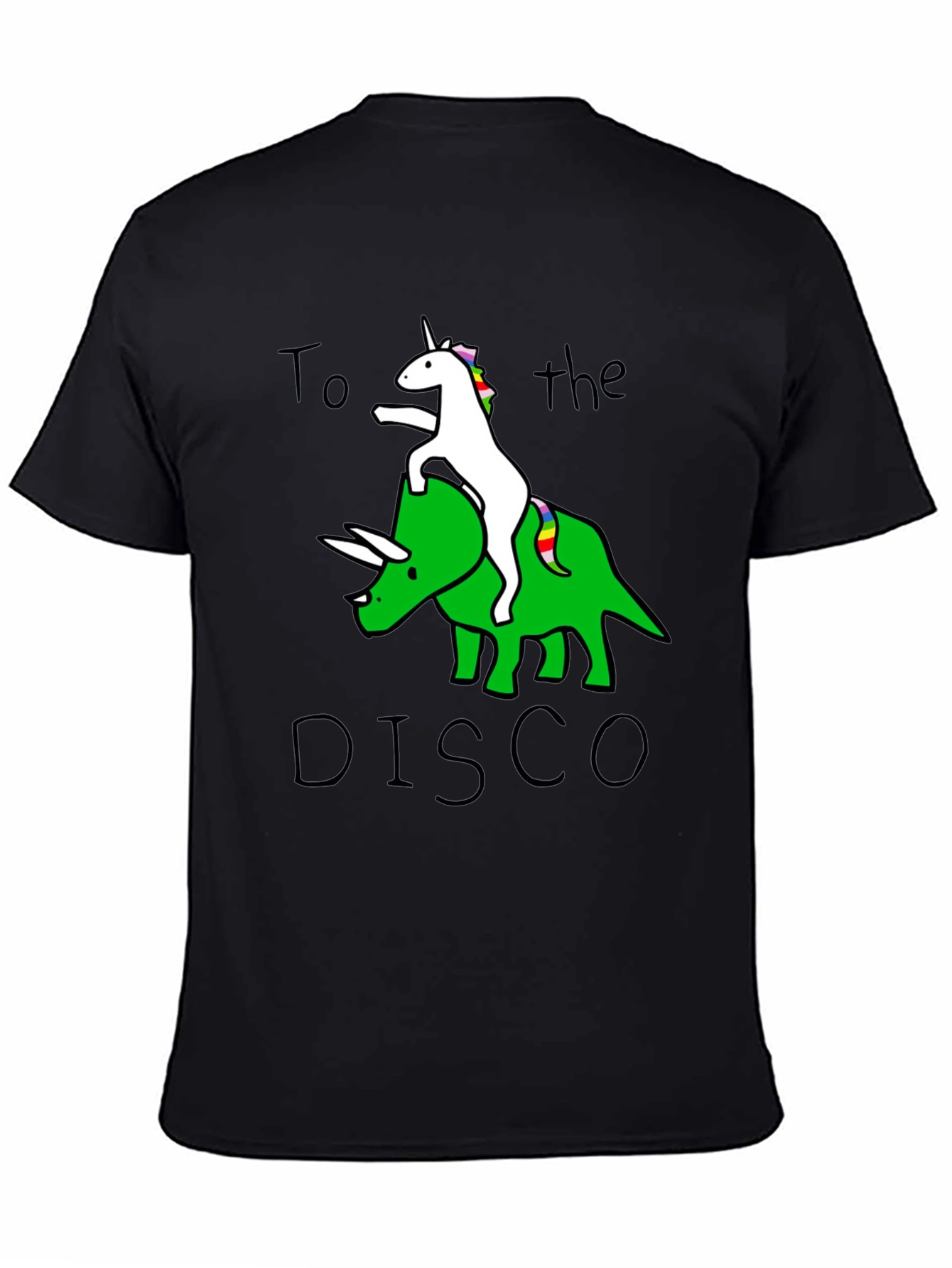 Unicorn Triceratops Disco Graphic Tee