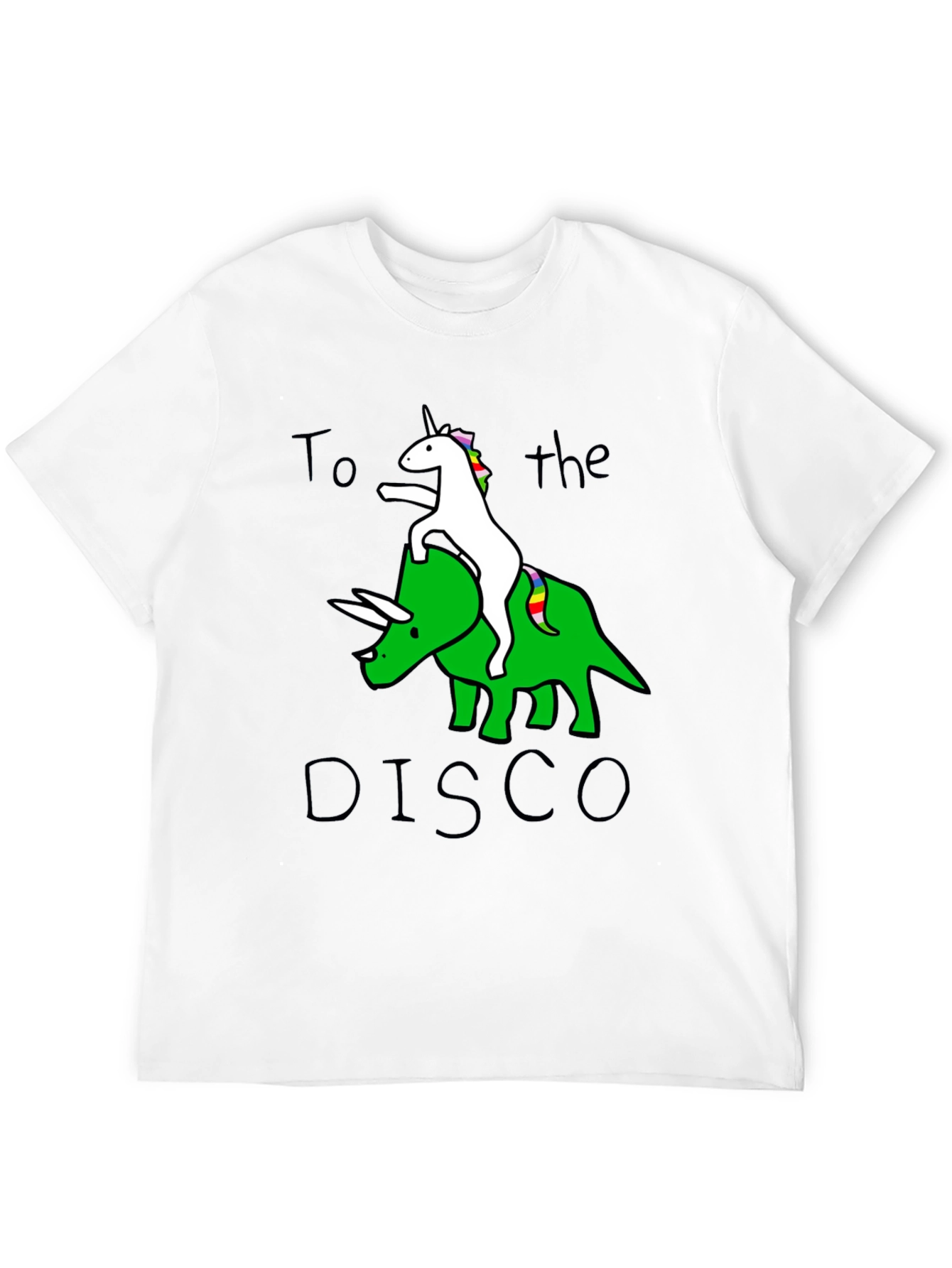 Unicorn Triceratops Disco Graphic Tee