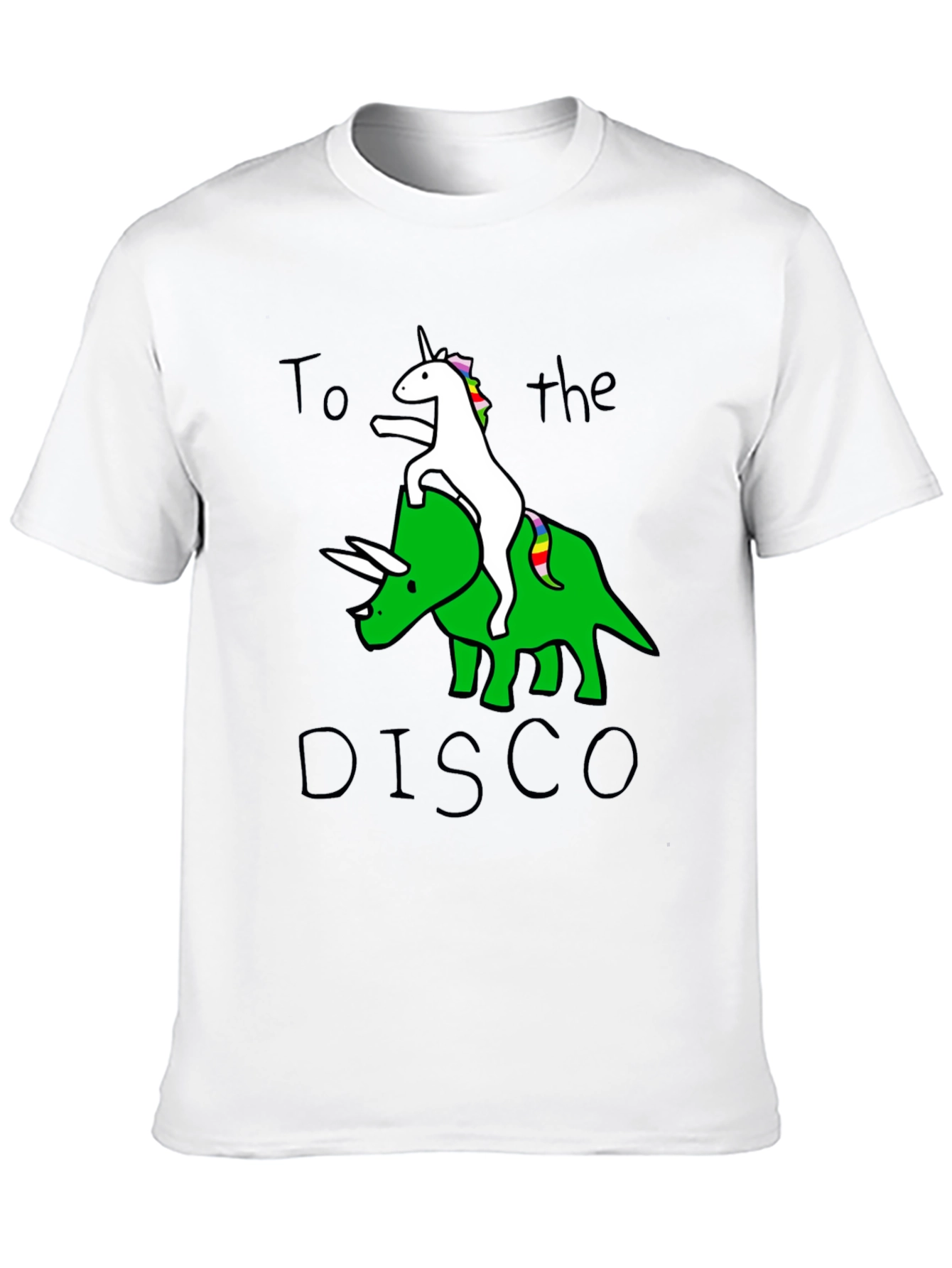 Unicorn Triceratops Disco Graphic Tee