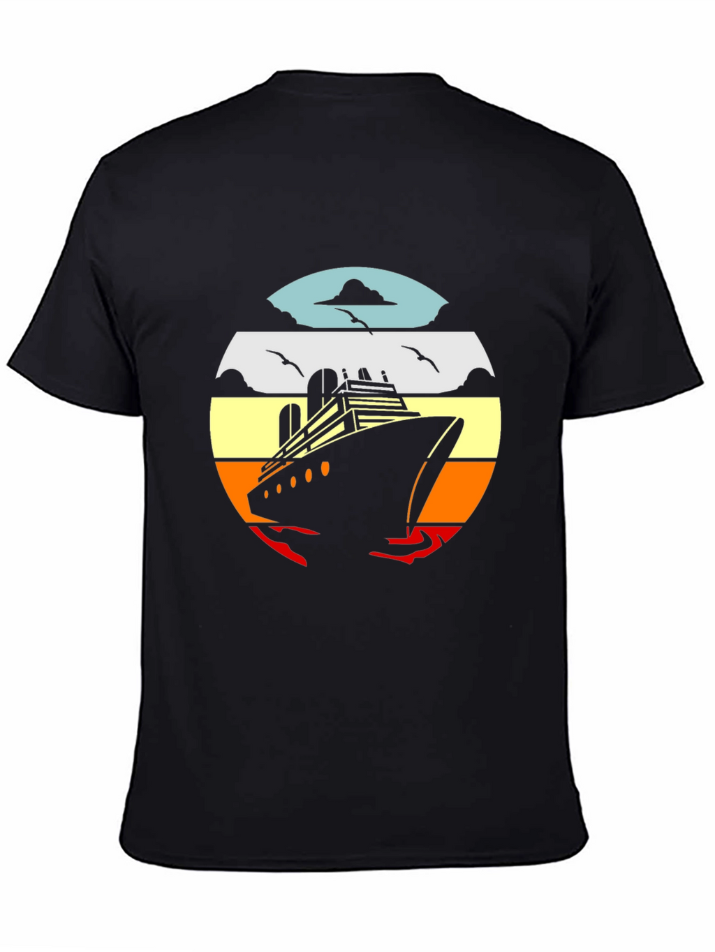 Cruise Ship Sunset Graphic Tee
