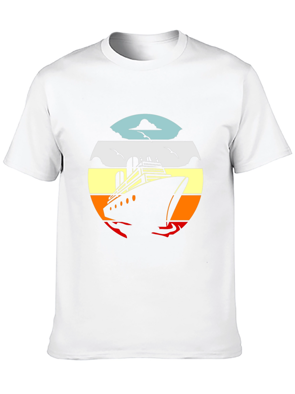 Cruise Ship Sunset Graphic Tee