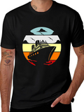 Cruise Ship Sunset Graphic Tee
