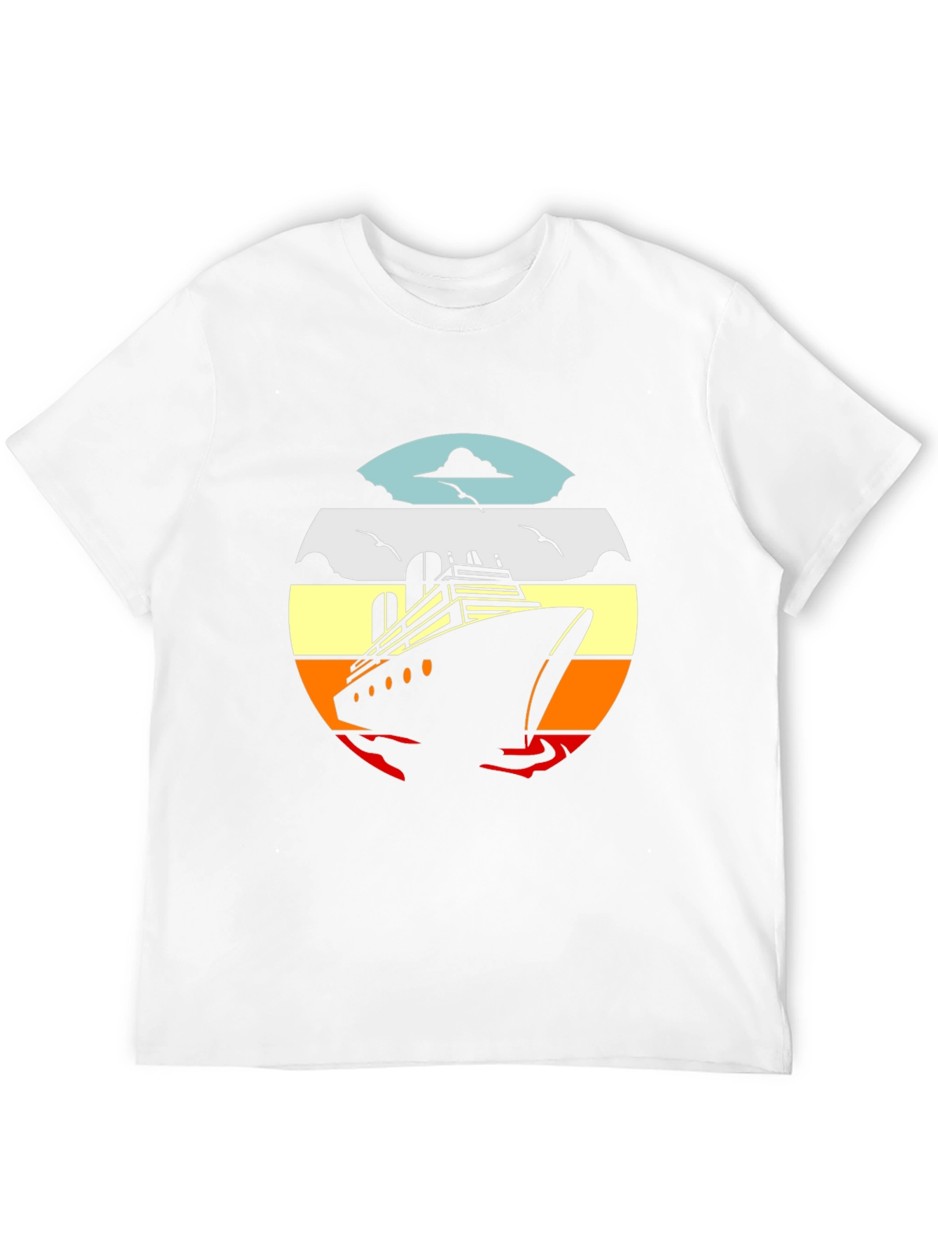 Cruise Ship Sunset Graphic Tee