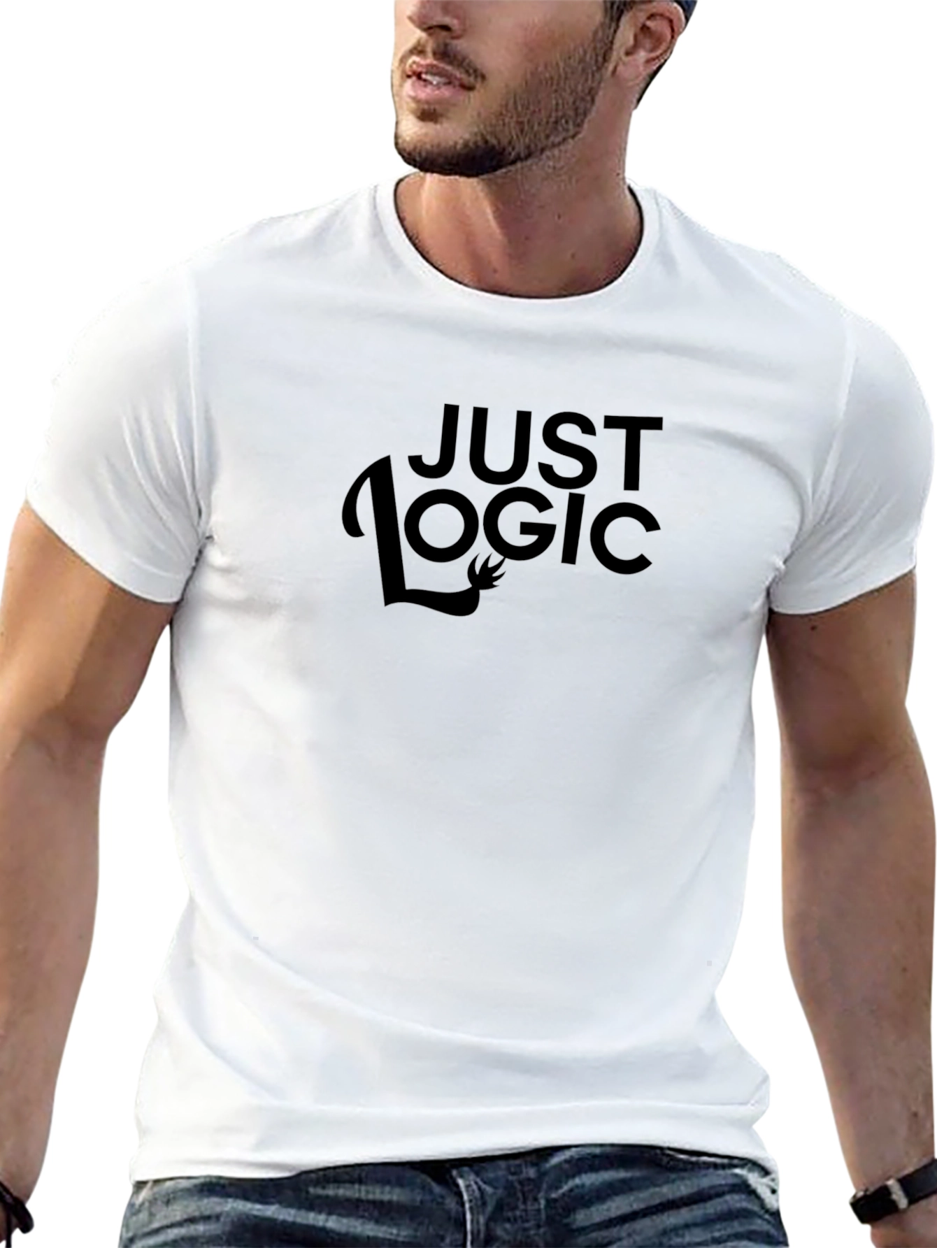 Just Logic Black Graphic Tee