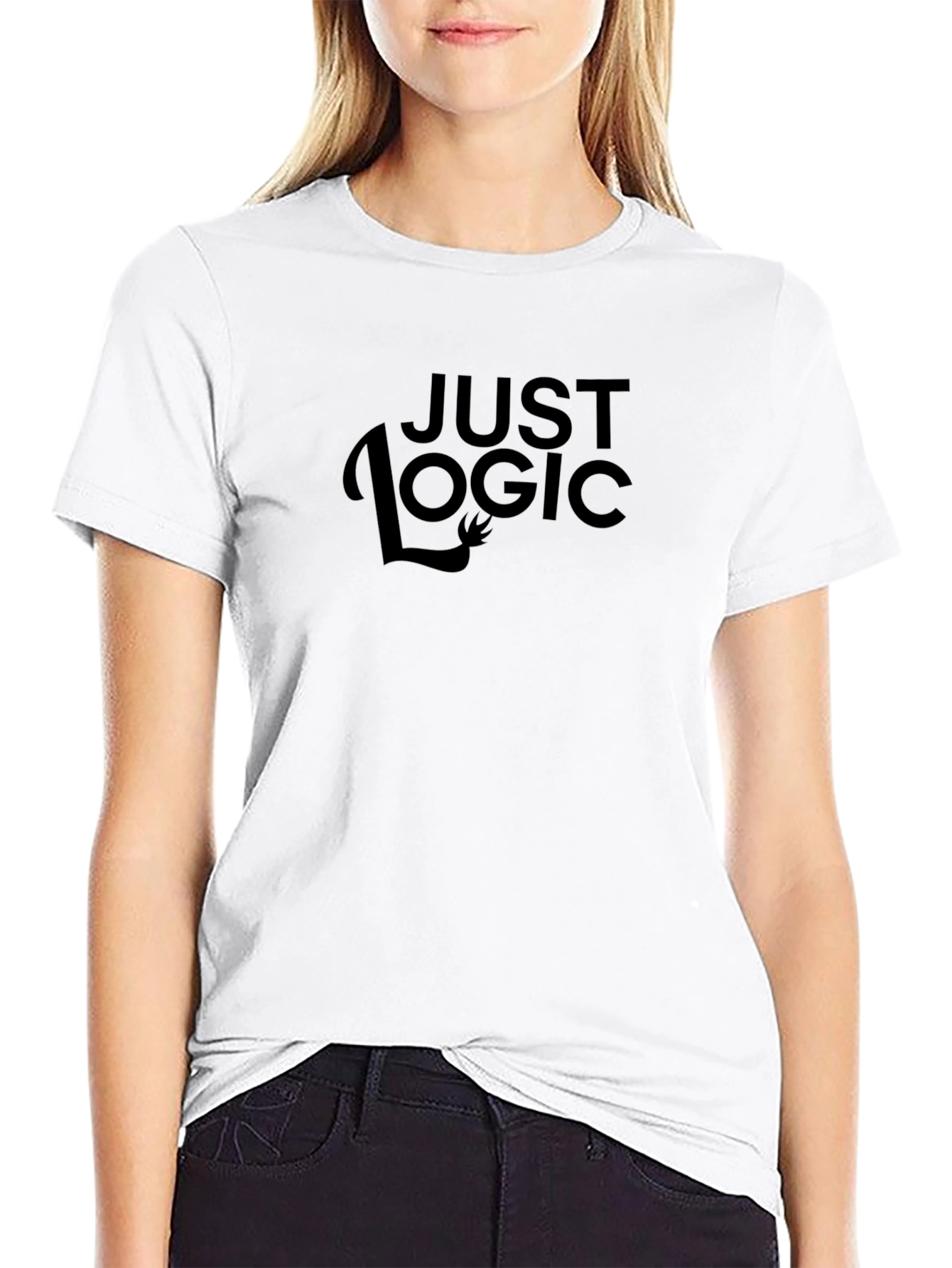 Just Logic Black Graphic Tee