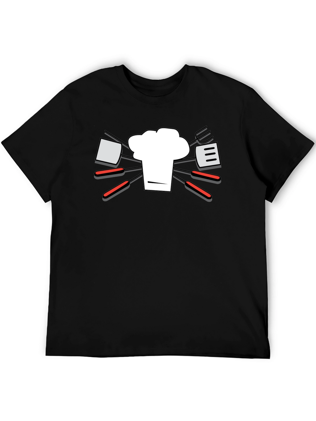Chef Hat & BBQ Tools Graphic T-Shirt
