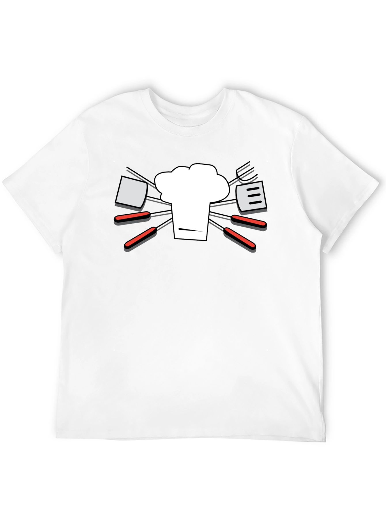 Chef Hat & BBQ Tools Graphic T-Shirt